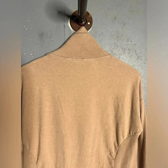 Sweaty Betty Harmonise Luxe Fleece Camel Sweatshirt Funnel Neck Sz XS - Picture 5 of 9